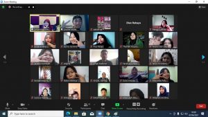 Zoom Meeting Ilmu Komunikasi Universitas Amikom Purwokerto, Jawa Tengah, Indonesia.